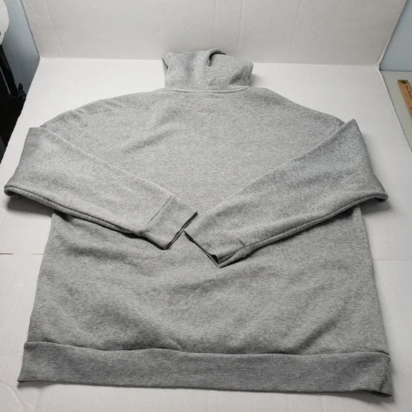 Womens Grey Hoodie XL Cross Print Graphic Hooded Sweatshirt Pullover Trap Goth - Picture 15 of 16